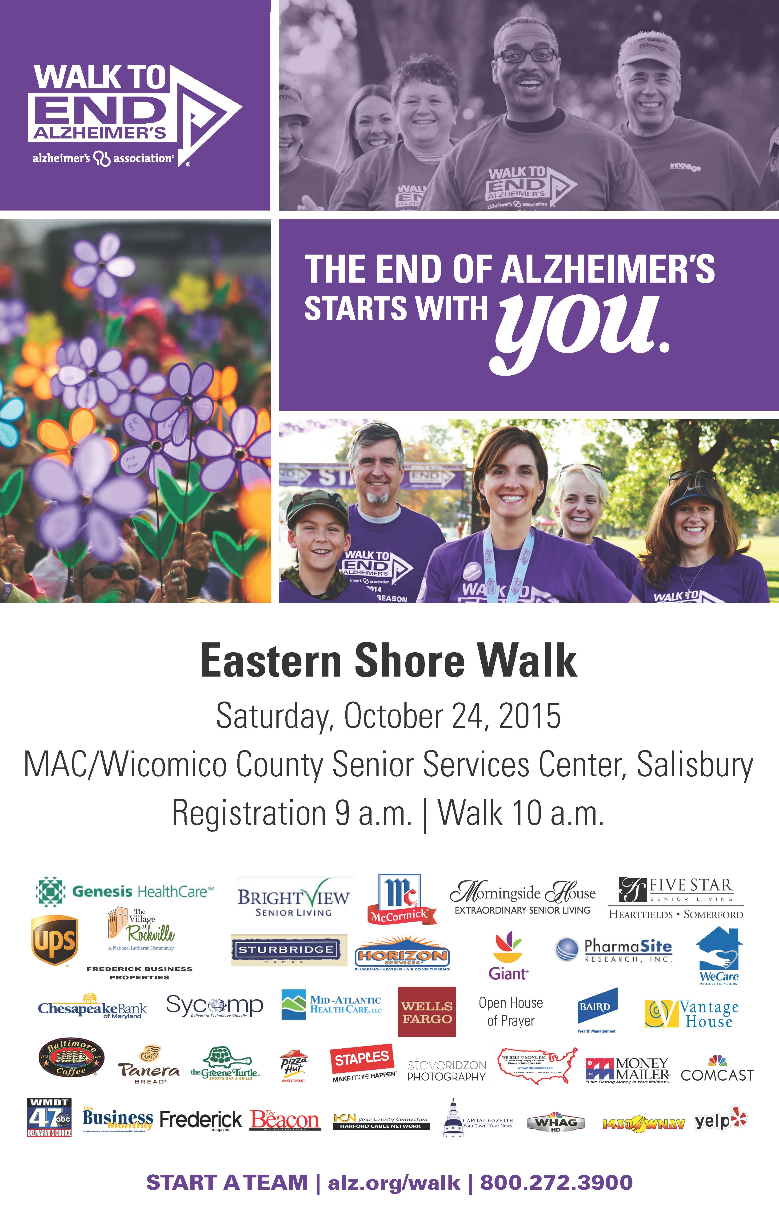 Alzheimer's Association Eastern Shore Walk Digital Poster