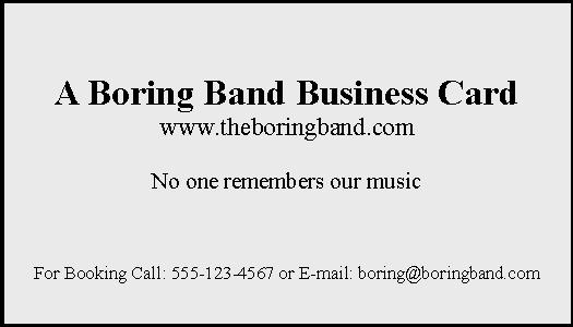 Boring Business Card