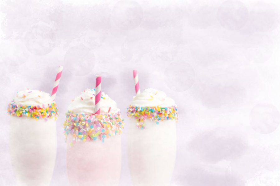 Ice Cream Milkshakes with Sprinkles